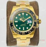 VR Factory Super Clone Rolex GMT-Master II Green Yellow Gold Watch